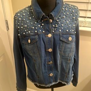 Pearl & Silver Embellishments Denim Jacket